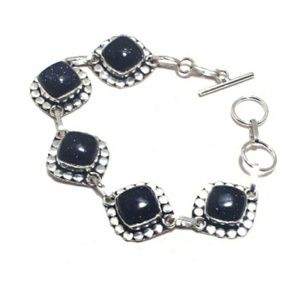 New Blue Sunstone Silver Bracelet.
